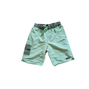 Patagonia Nylon Baggies Hybrid Swim Shorts Mesh Lined 7" Thistle Green Size M